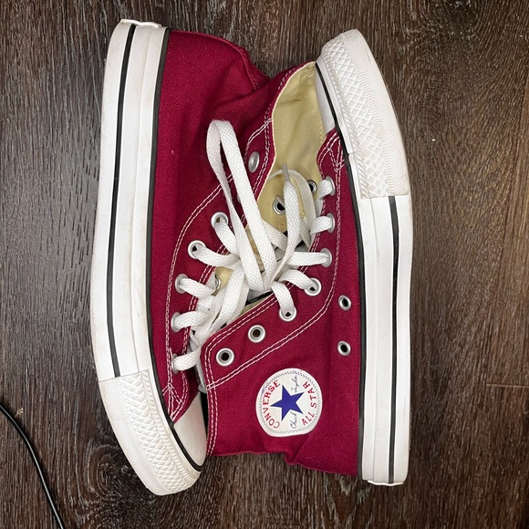 Maroon High top Converses - Slightly Used - Picture 6 of 7